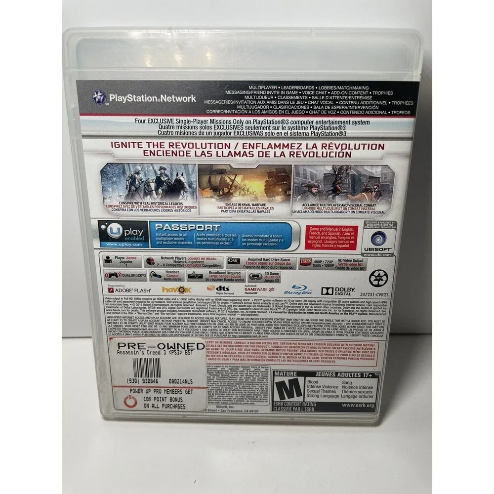 Assassin’s Creed 3 (PS3, PlayStation 3) Tested